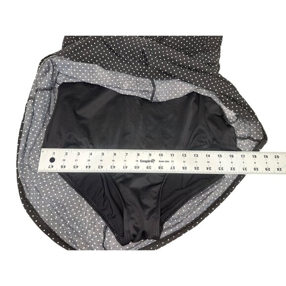 Miraclesuit Pinpoint Polka Dot One Piece Dress Swimsuit DD-Cup Women 10 Black - Picture 8 of 16